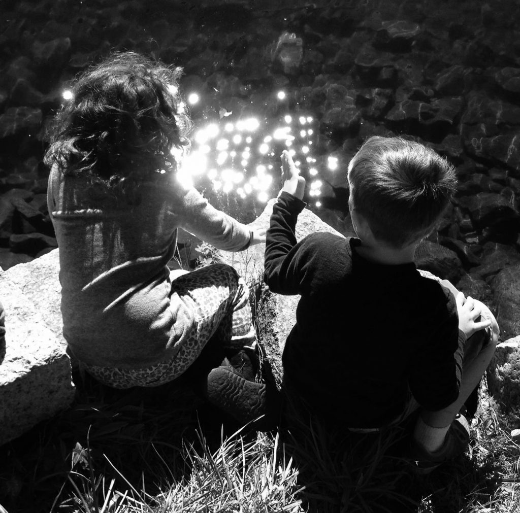My daughter and her old friend on a local hike