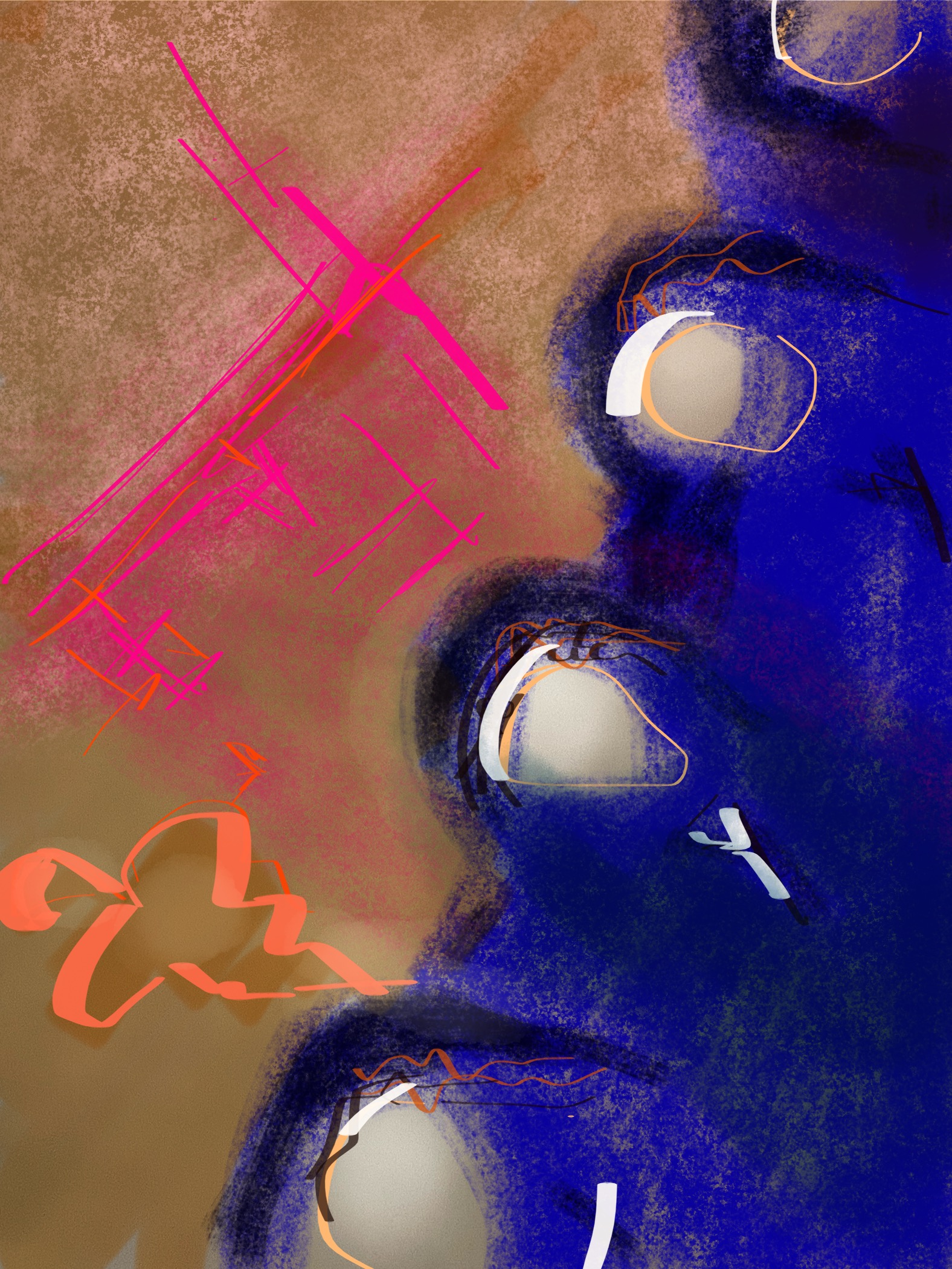 Nuns. Abstract art by EM Matteson