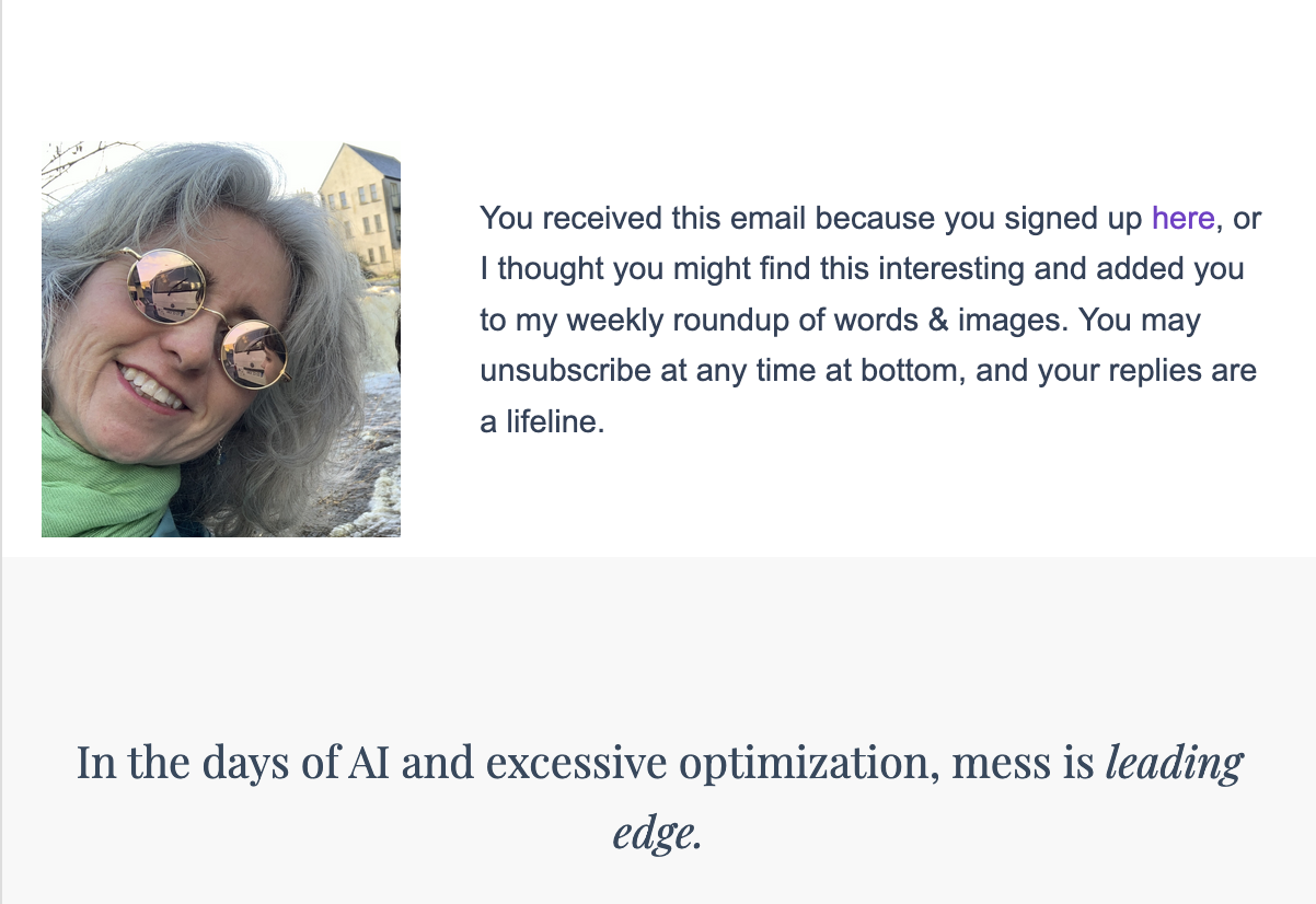you received this email because you signed up or I thought you might like this. You may unsubscribe below.