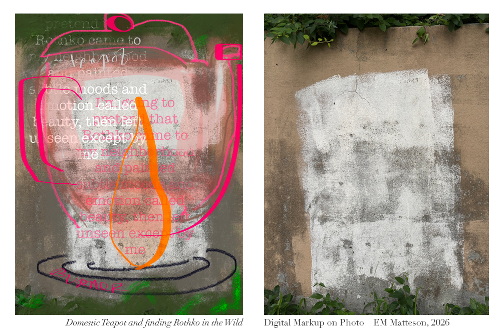Domestic Teapot and finding Rothko in the Wild” Digital Art on photo